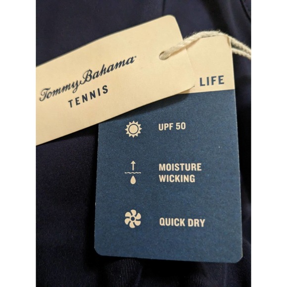 Tommy Bahama Blue Tennis Dress Racerback Pleated Skirt L Large New Skort UPF 50 - Picture 8 of 10